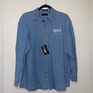 1800 Tequila Denim Button Down Shirt